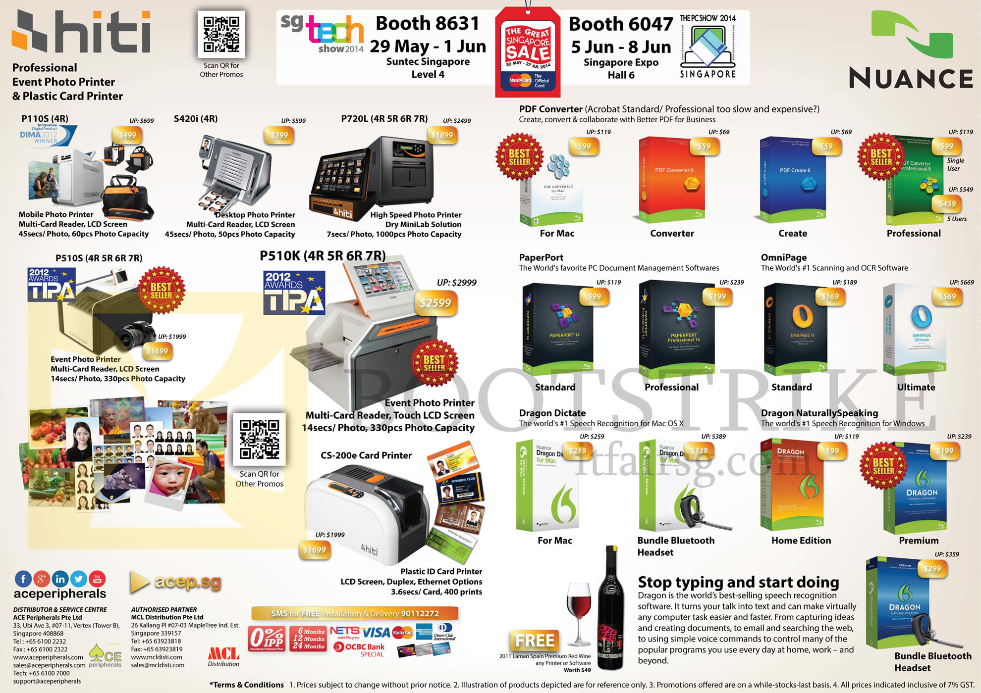PC SHOW 2014 price list image brochure of ACE Peripherals ACE Bazaar Hiti Event Photo Printer, Plastic Card Printer, PDF Converter