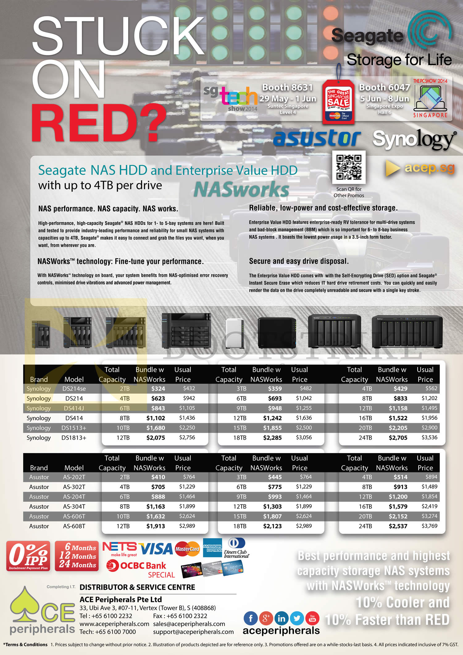 PC SHOW 2014 price list image brochure of ACE Peripherals Seagate NAS HDD, Enterprise Value HDD