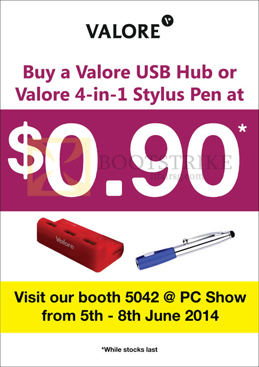 PC SHOW 2014 price list image brochure of Challenger Valore USB Hub, Valore 4-in-1 Stylus Pen