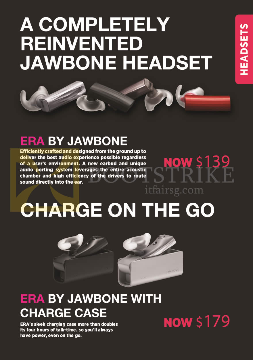 PC SHOW 2014 price list image brochure of Digital Hub Jawbone Era Headset, Charge Case