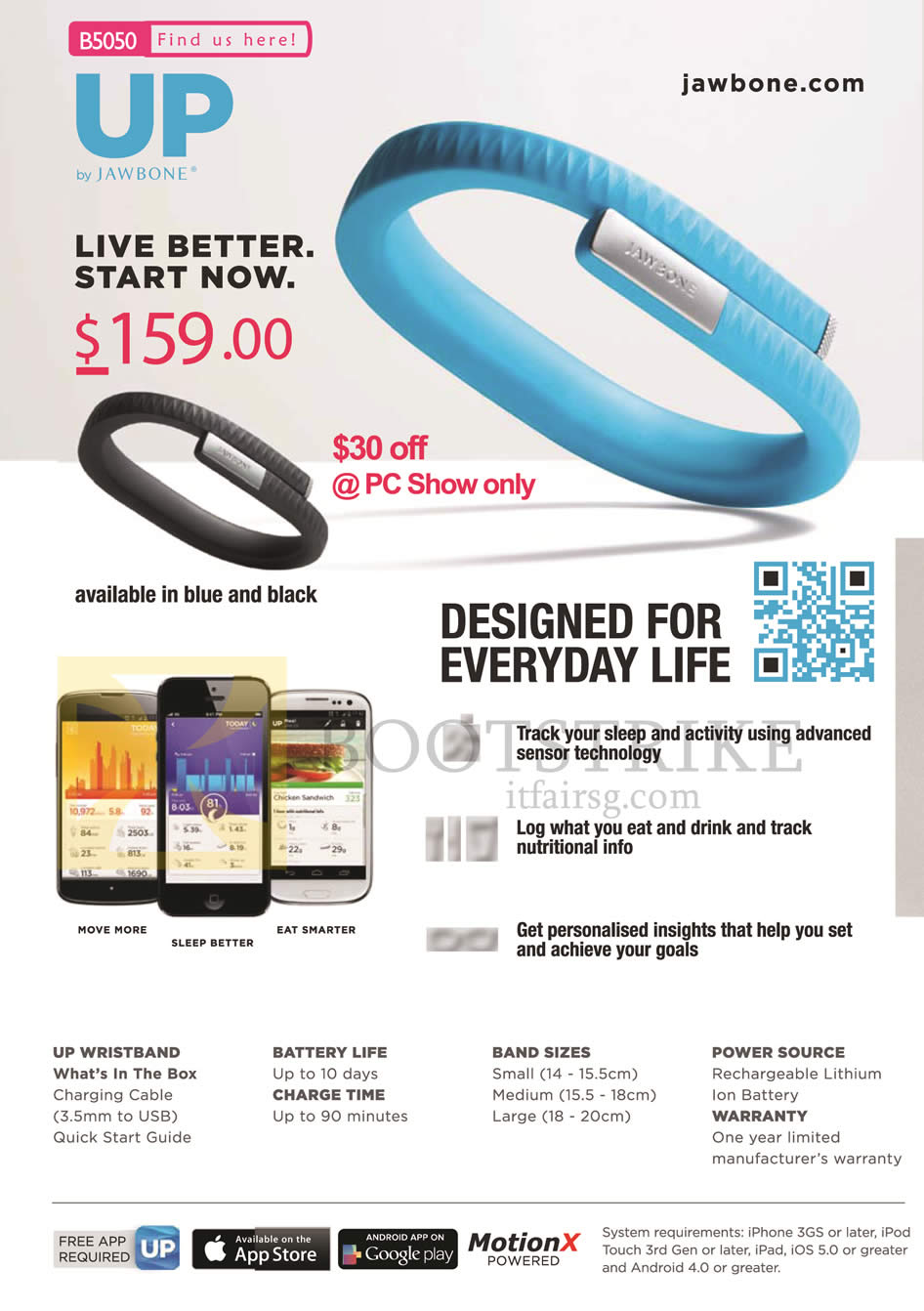 PC SHOW 2014 price list image brochure of Digital Hub Jawbone Up Wristband