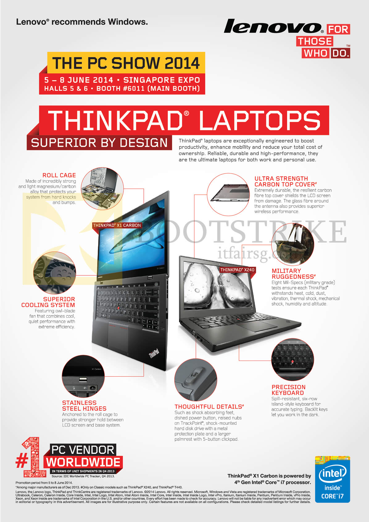 PC SHOW 2014 price list image brochure of Lenovo Notebooks Thinkpad Features