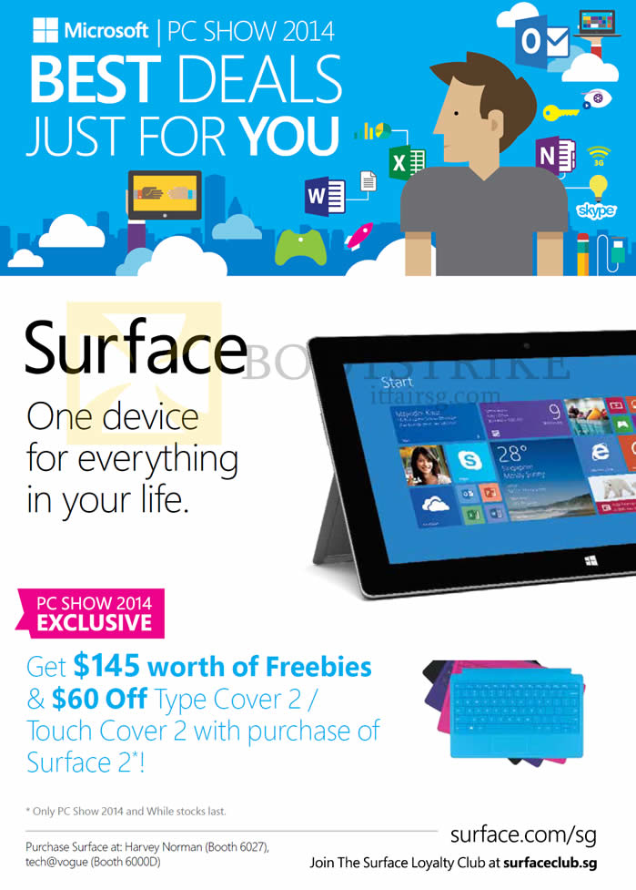 PC SHOW 2014 price list image brochure of Microsoft Surface Tablet