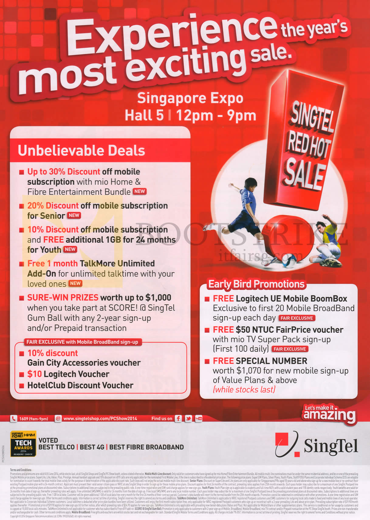 PC SHOW 2014 price list image brochure of Singtel Early Bird Promotions, PC Show Highlights