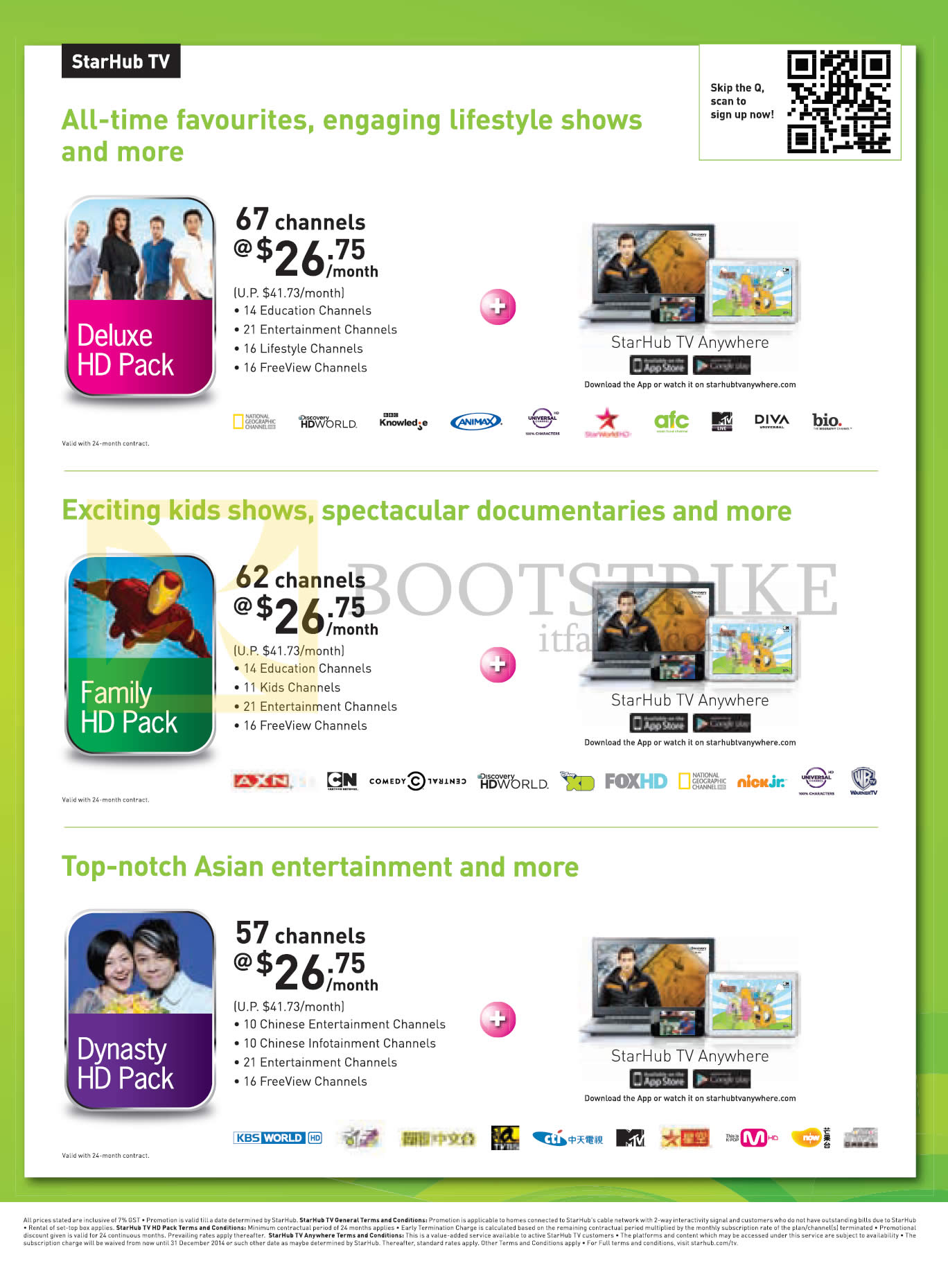 PC SHOW 2014 price list image brochure of Starhub Cable TV Deluxe HD Pack, Family, Dynasty