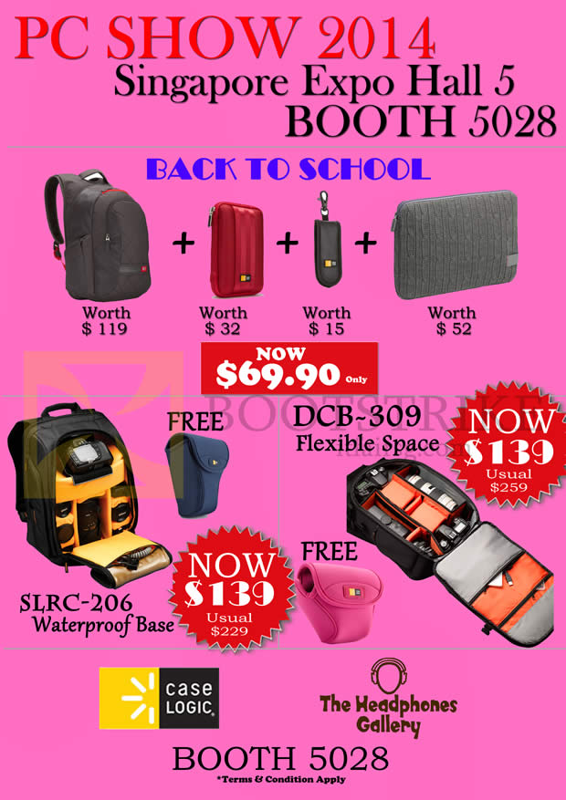 PC SHOW 2014 price list image brochure of The Headphones Gallery Case Logic Bags, Pouch, Case