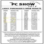 PC SHOW 2014 Lucky Draw Results