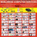 Worldwide Computer Services Accessories, Hard Disk Docking Station, 3G Dongle, FM Transmitter, Powerbank, Notebook Cooler, Screen Protector