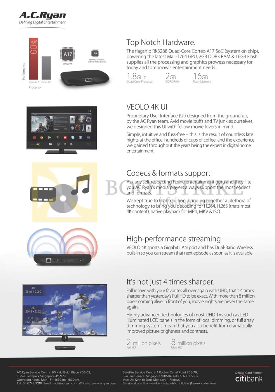 PC SHOW 2015 price list image brochure of AC Ryan Veolo 4K Features