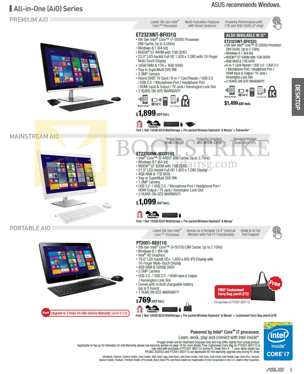 PC SHOW 2015 price list image brochure of ASUS AIO Desktop PC ET2323INT-BF031Q, ET2323INT-BF032Q, ET2230INK-WC015Q, PT2001-BE011Q