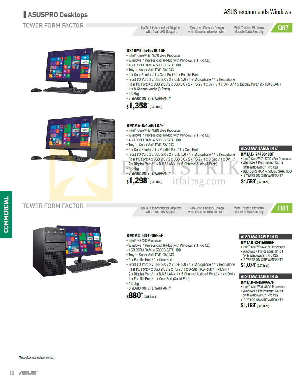 PC SHOW 2015 price list image brochure of ASUS Desktop PCs, D810MT-I54570019F, BM1AE-I54590187F, BM1AE-I74790188F, BM1AD-G3420665F, BM1AD-I34150666F, BM1AD-I54590667F