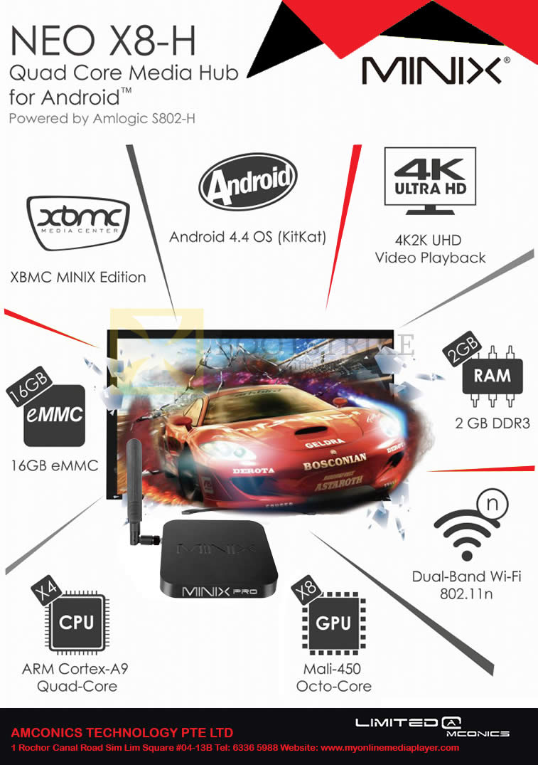 PC SHOW 2015 price list image brochure of Amconics Minix Neo X8-H Android Media Hub