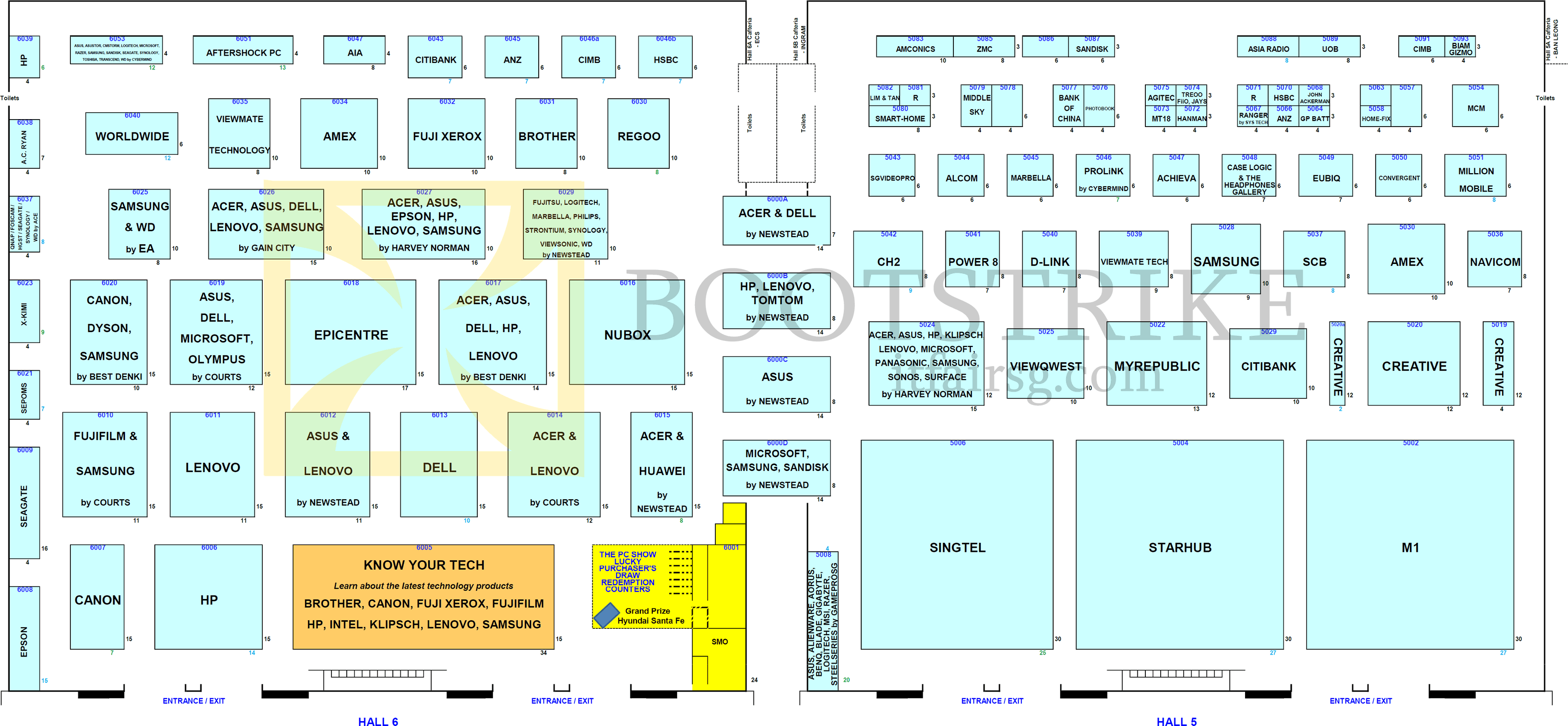 PC SHOW 2015 price list image brochure of Floor Plan Full, Hall 5, Hall 6, PC SHOW 2015