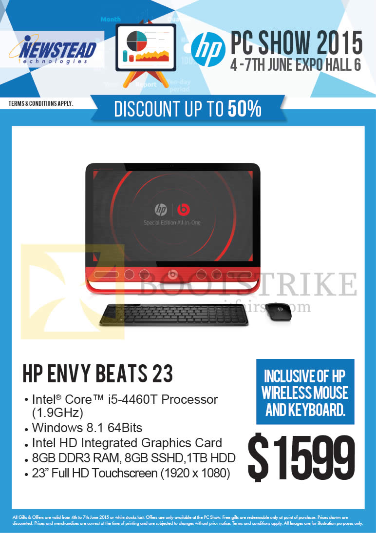 PC SHOW 2015 price list image brochure of HP Newstead AIO Desktop PC Envy Beats 23