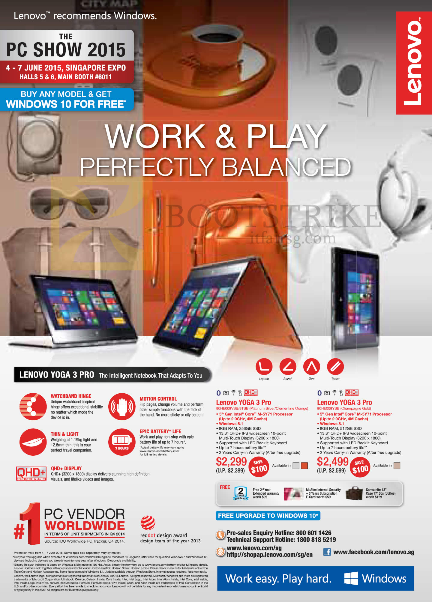 PC SHOW 2015 price list image brochure of Lenovo Notebooks Yoga 3 Pro
