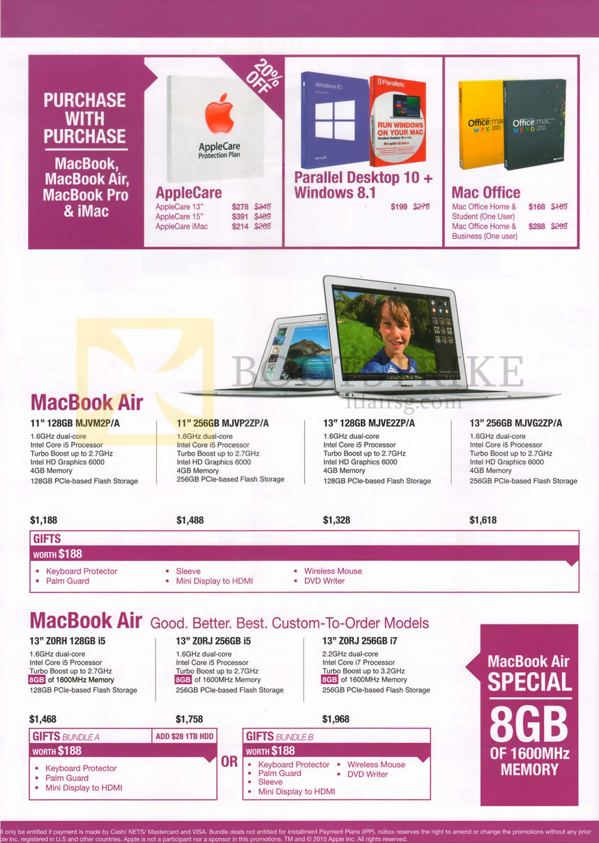 PC SHOW 2015 price list image brochure of Nubox Purchase With Purchase, MacBook Air
