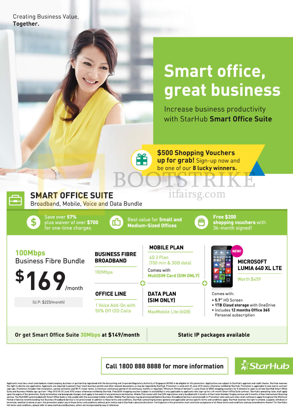 PC SHOW 2015 price list image brochure of Starhub Business Smart Office Suite 100Mbps Business Fibre Bundle