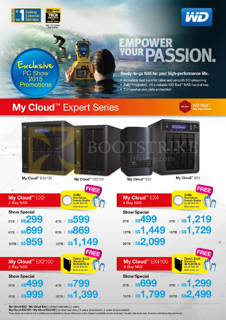 PC SHOW 2015 price list image brochure of WD Western Digital My Cloud Expert Series, 4TB 6TB 8TB 10TB 12TB 16TB 20TB