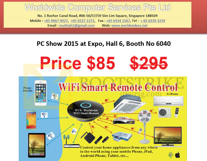 PC SHOW 2015 price list image brochure of Worldwide Computer Services Wifi Smart Remote Control