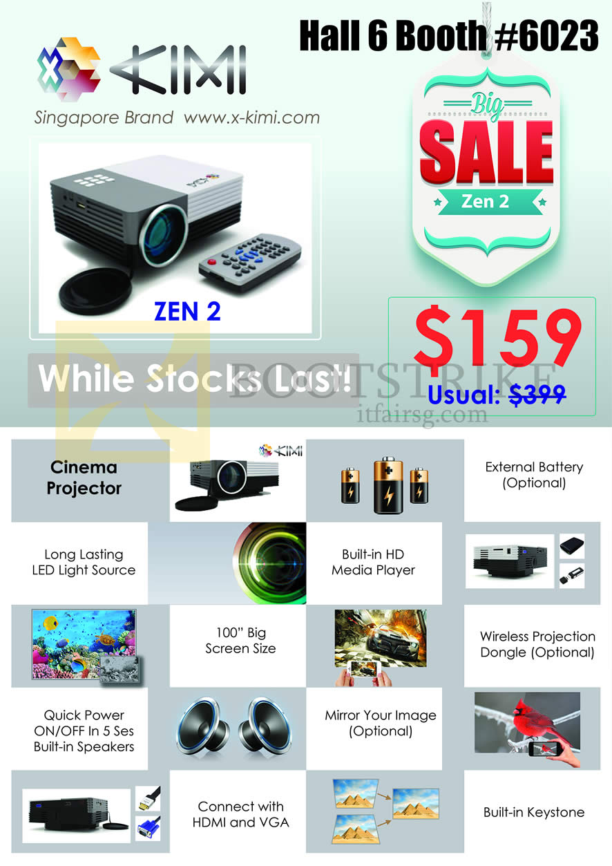 PC SHOW 2015 price list image brochure of X-Kimi Zen 2 Projector