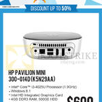 Newstead Desktop PC Pavilion Mini 300-014D K5N29AA