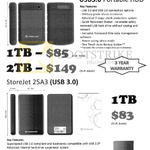 External Portable Drives StoreJet 25H3, StoreJet 25A3 1TB 2TB