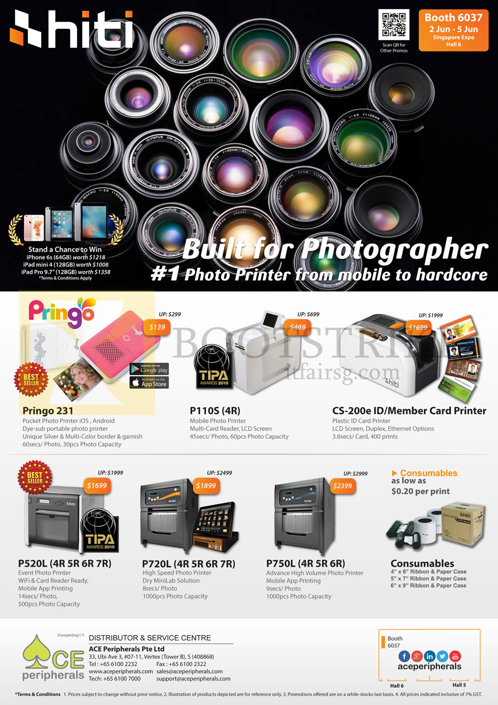 PC SHOW 2016 price list image brochure of ACE Peripherals HiTi Photo Card Printers Pringo 231, P110S, CS-200e, P520L, P720L, P750L
