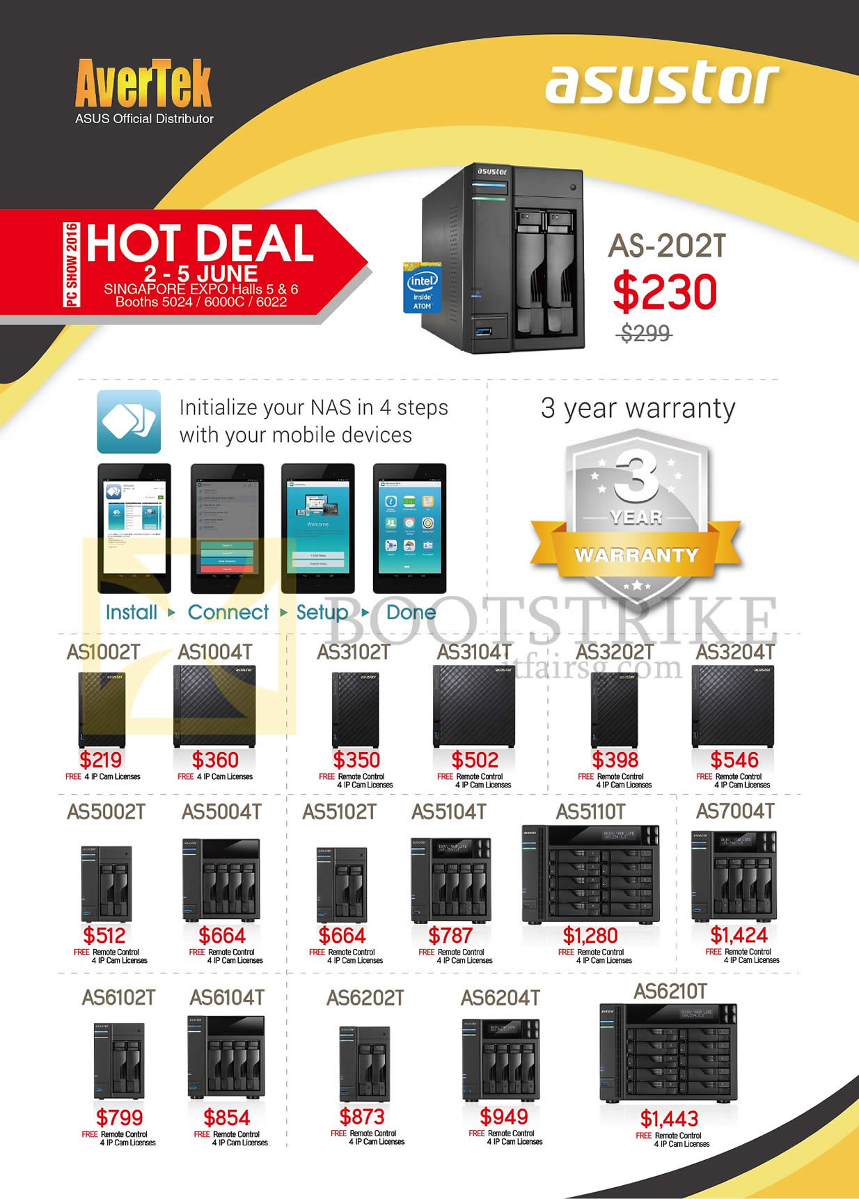PC SHOW 2016 price list image brochure of ASUS ASUSTOR NAS AS1002T AS1004T AS3102T AS3104T AS3202T AS3204T AS5002T AS5004T AS5102T AS5104T AS5110T AS7004T AS6102T AS6104T AS6202T AS6204T AS6210T