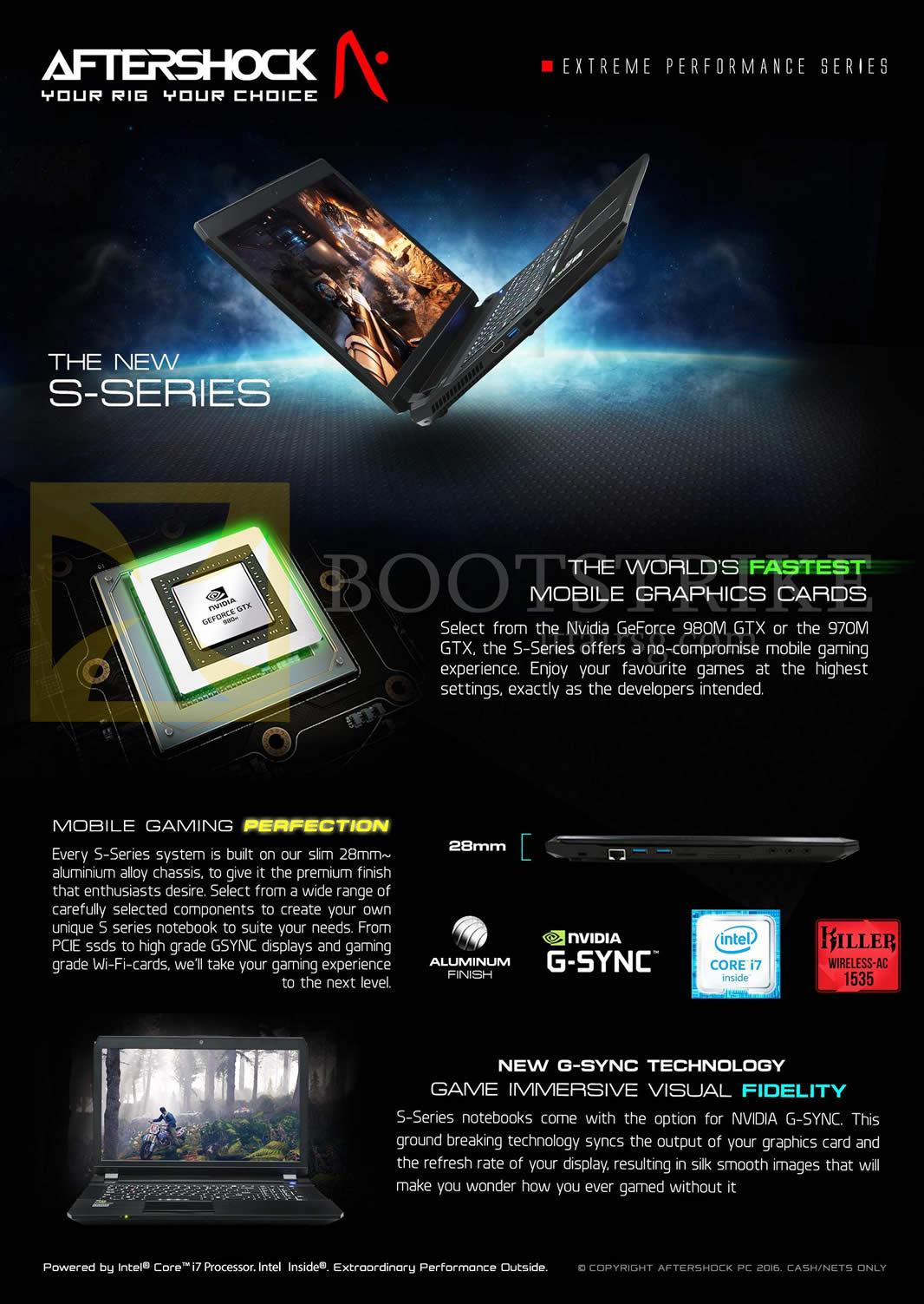 PC SHOW 2016 price list image brochure of Aftershock Notebook New S Series Features