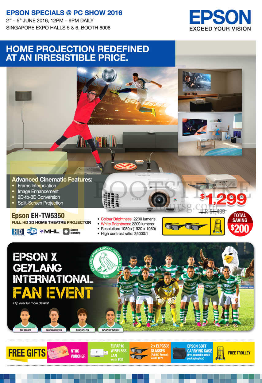 PC SHOW 2016 price list image brochure of Epson Projectors EH-TW5350