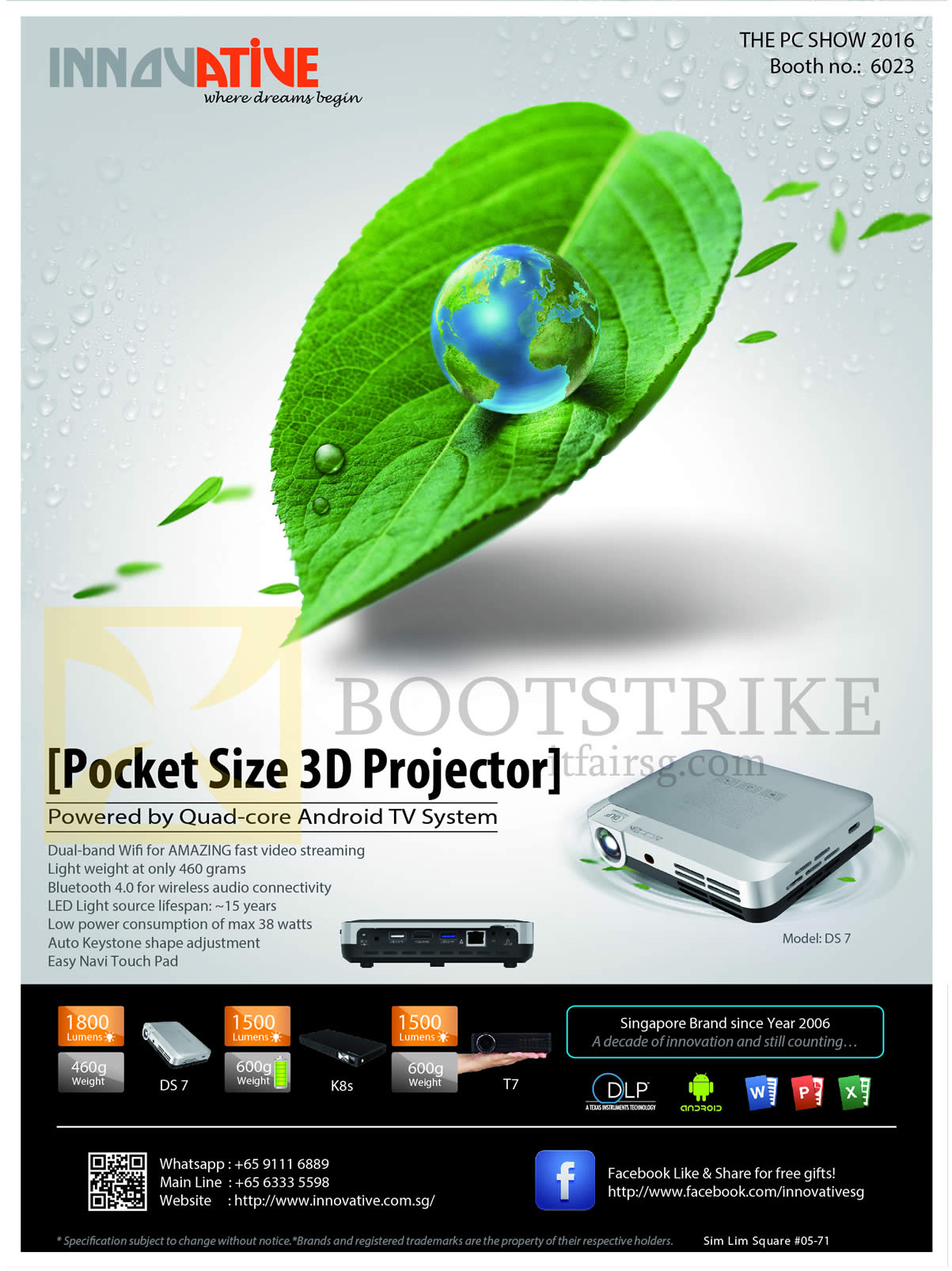 PC SHOW 2016 price list image brochure of Innovative DS 7 Projector