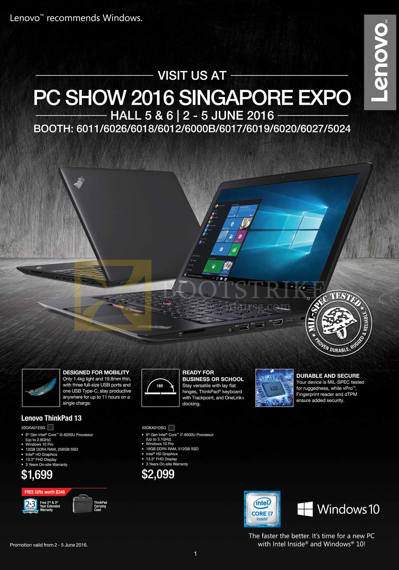 PC SHOW 2016 price list image brochure of Lenovo Notebooks Thinkpad 13