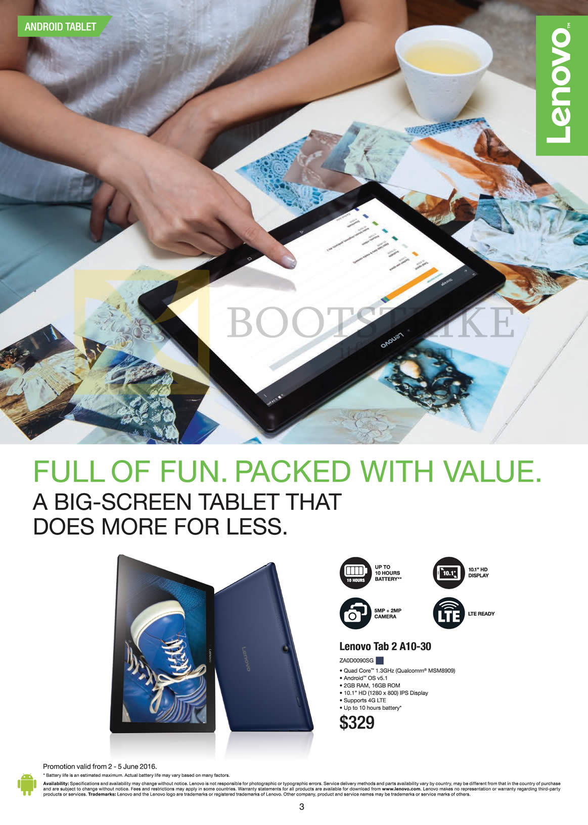 PC SHOW 2016 price list image brochure of Lenovo Tablet Tab 2 A10-30