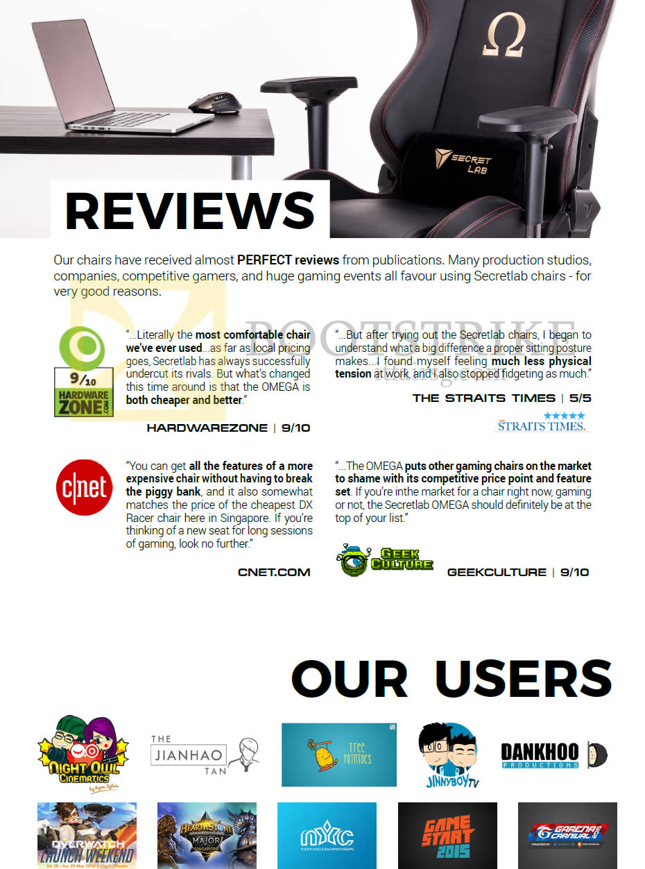 PC SHOW 2016 price list image brochure of Secret Lab Chairs Reviews, Users