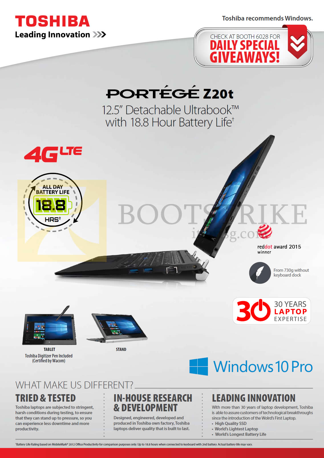 PC SHOW 2016 price list image brochure of Toshiba Notebook Portege Z20t