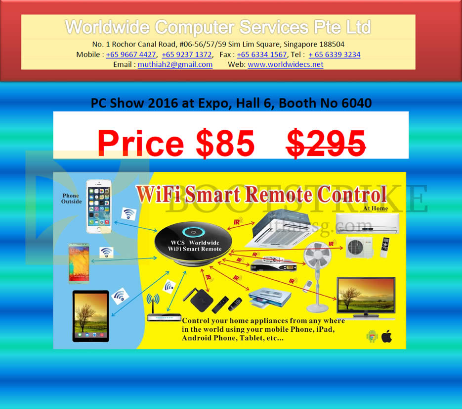 PC SHOW 2016 price list image brochure of Worldwide Computer Services Wifi Smart Remote Control