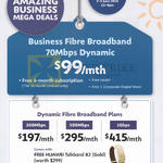 Business Dynamic Fibre Broadband 99.00 70Mbps, 197.00 300Mbps, 295.00 500Mbps, 415.00 1Gbps, Free Huawei Talkband B2