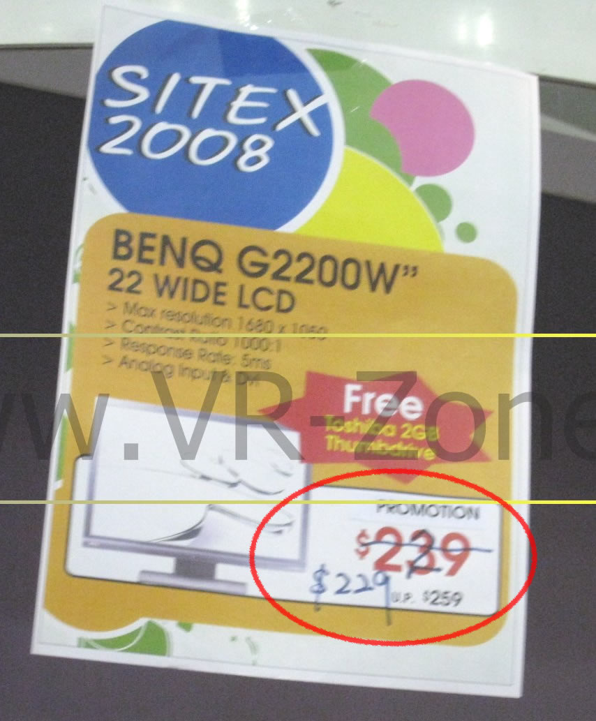 Sitex 2008 price list image brochure of (LAST DAY Deals) VR-Zone Benq G2200w IMG 1708