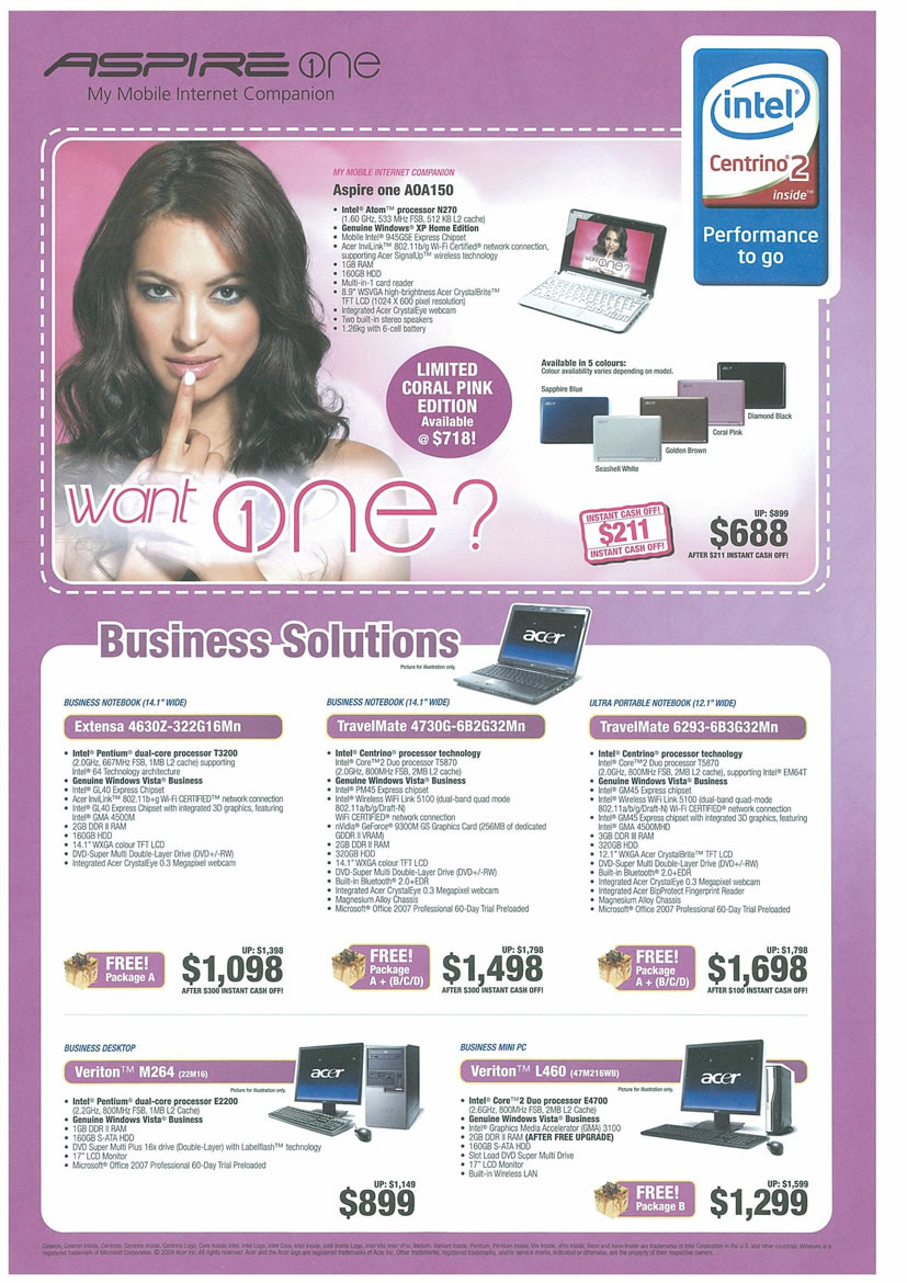 Sitex 2008 price list image brochure of Acer Notebooks 02 Page 2 - Vr-zone Tclong