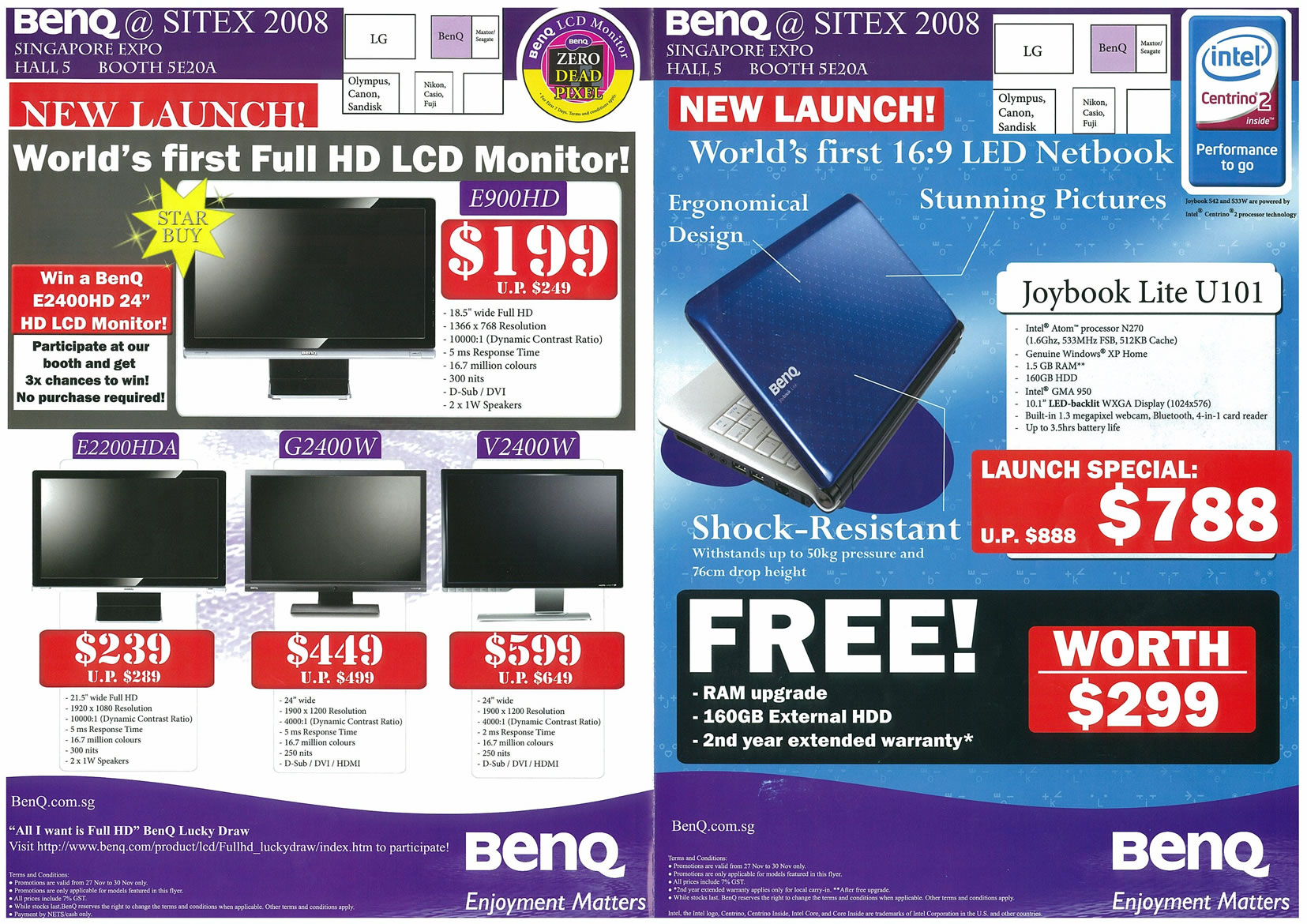 Sitex 2008 price list image brochure of BenQ Page 1 - Vr-zone Tclong