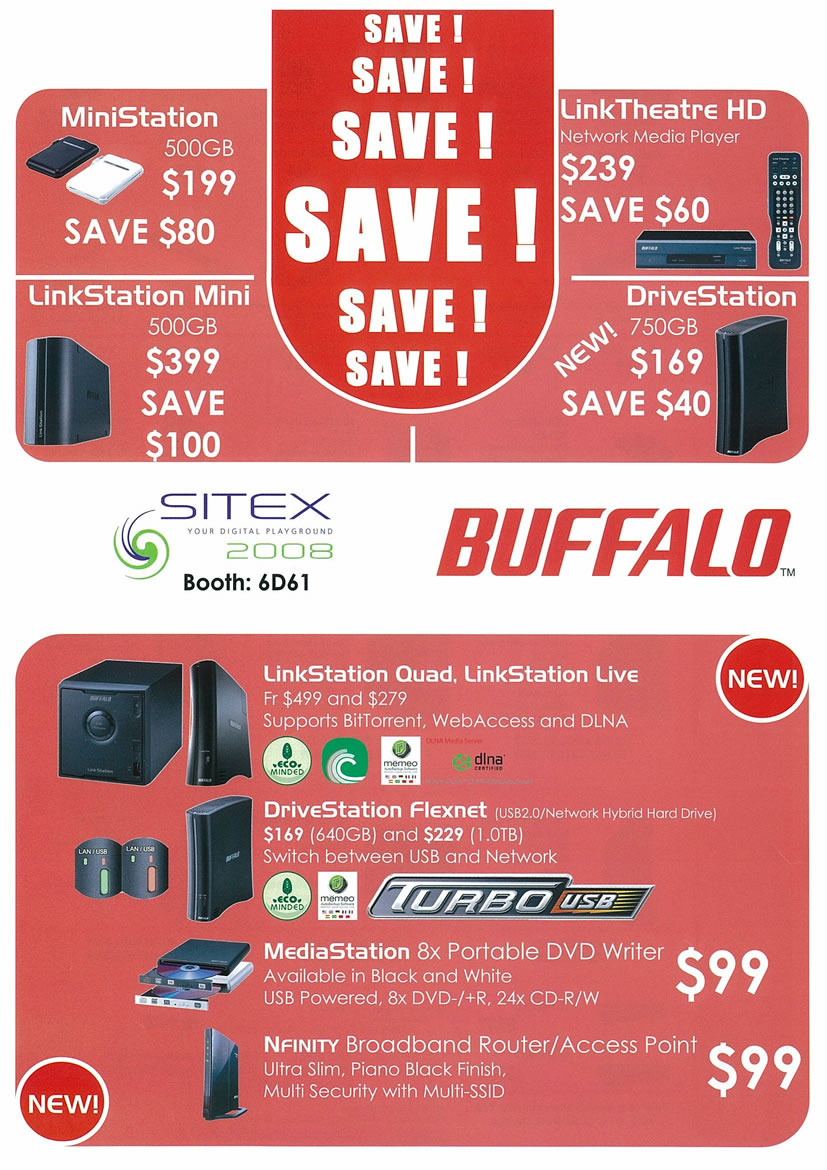 Sitex 2008 price list image brochure of Buffalo Page 1 - Vr-zone Tclong