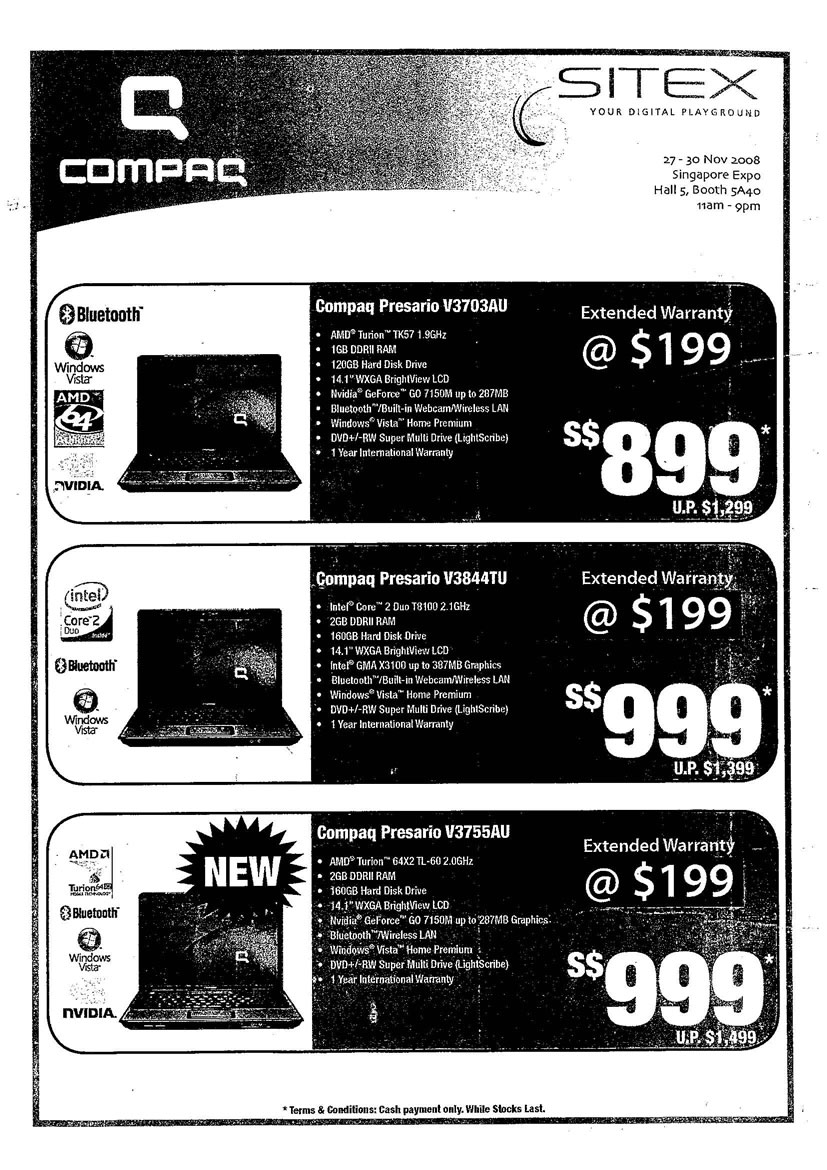 Sitex 2008 price list image brochure of Compaq Presario 01 Page 2 - Vr-zone Tclong