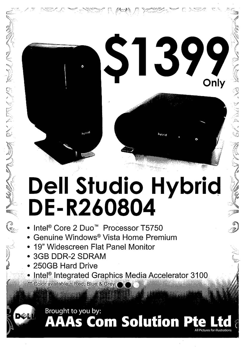 Sitex 2008 price list image brochure of Dell Studio Hybrid - Vr-zone Tclong