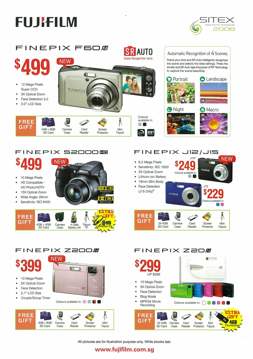 Sitex 2008 price list image brochure of FujiFilm Harvey Norman Cameras Page 2 - Vr-zone Tclong