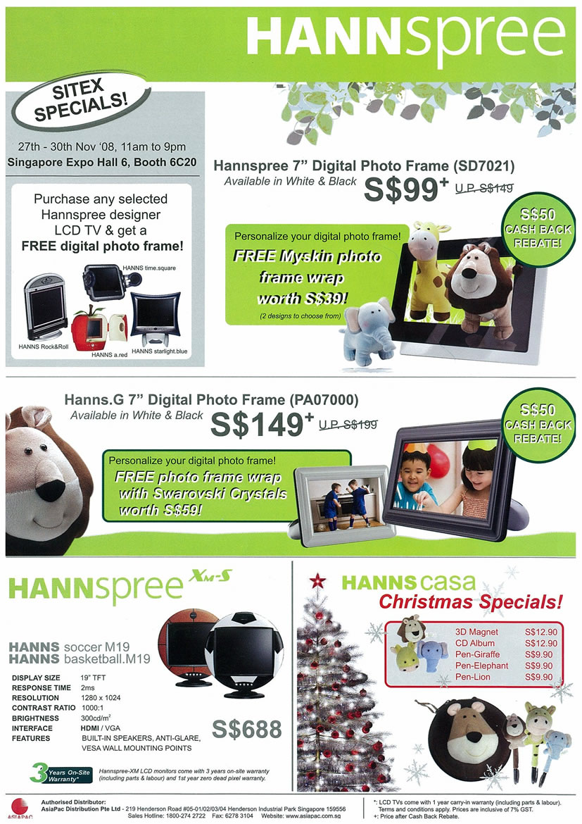 Sitex 2008 price list image brochure of Hanns G Page 1 - Vr-zone Tclong