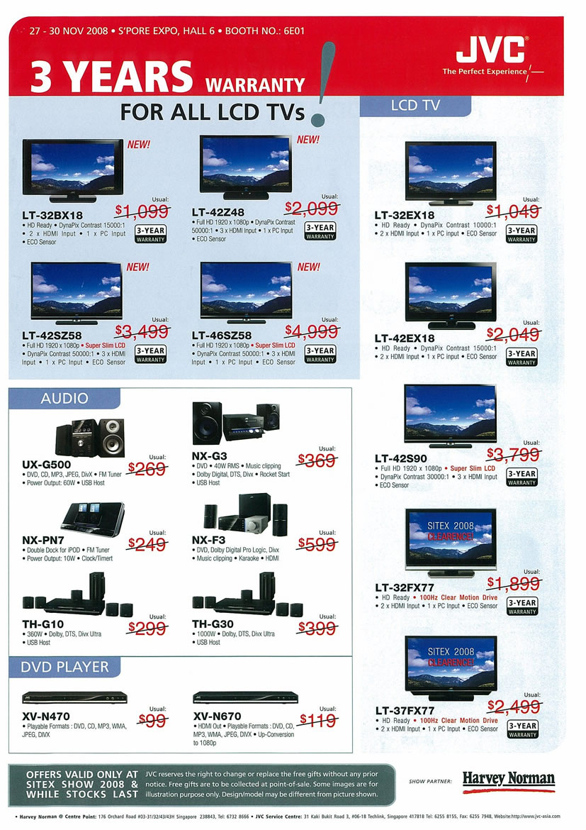 Sitex 2008 price list image brochure of JVC Harvey Norman Page 2 - Vr-zone Tclong