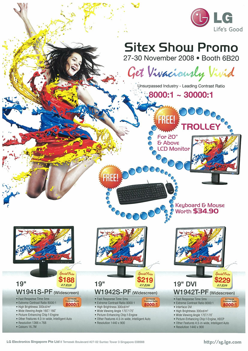 Sitex 2008 price list image brochure of LG LCD Monitors Page 1 - Vr-zone Tclong
