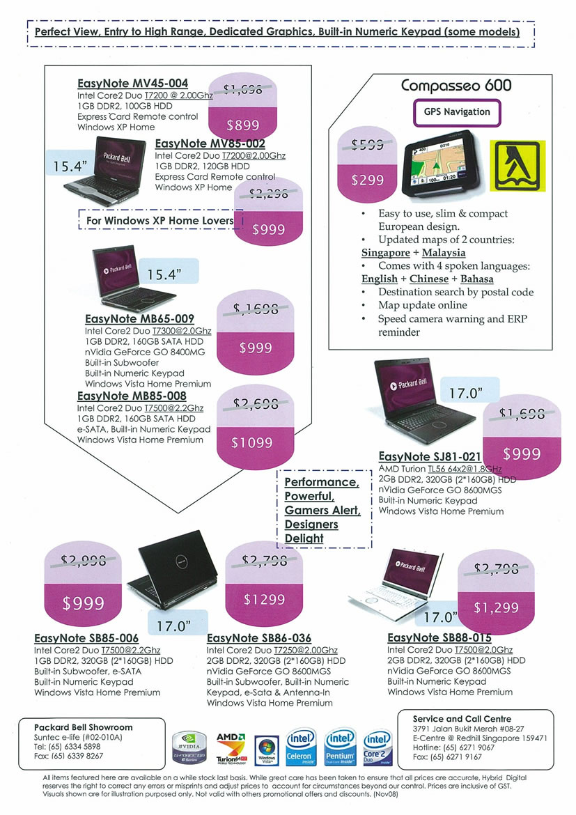 Sitex 2008 price list image brochure of Packard Bell Notebooks Page 2 - Vr-zone Tclong