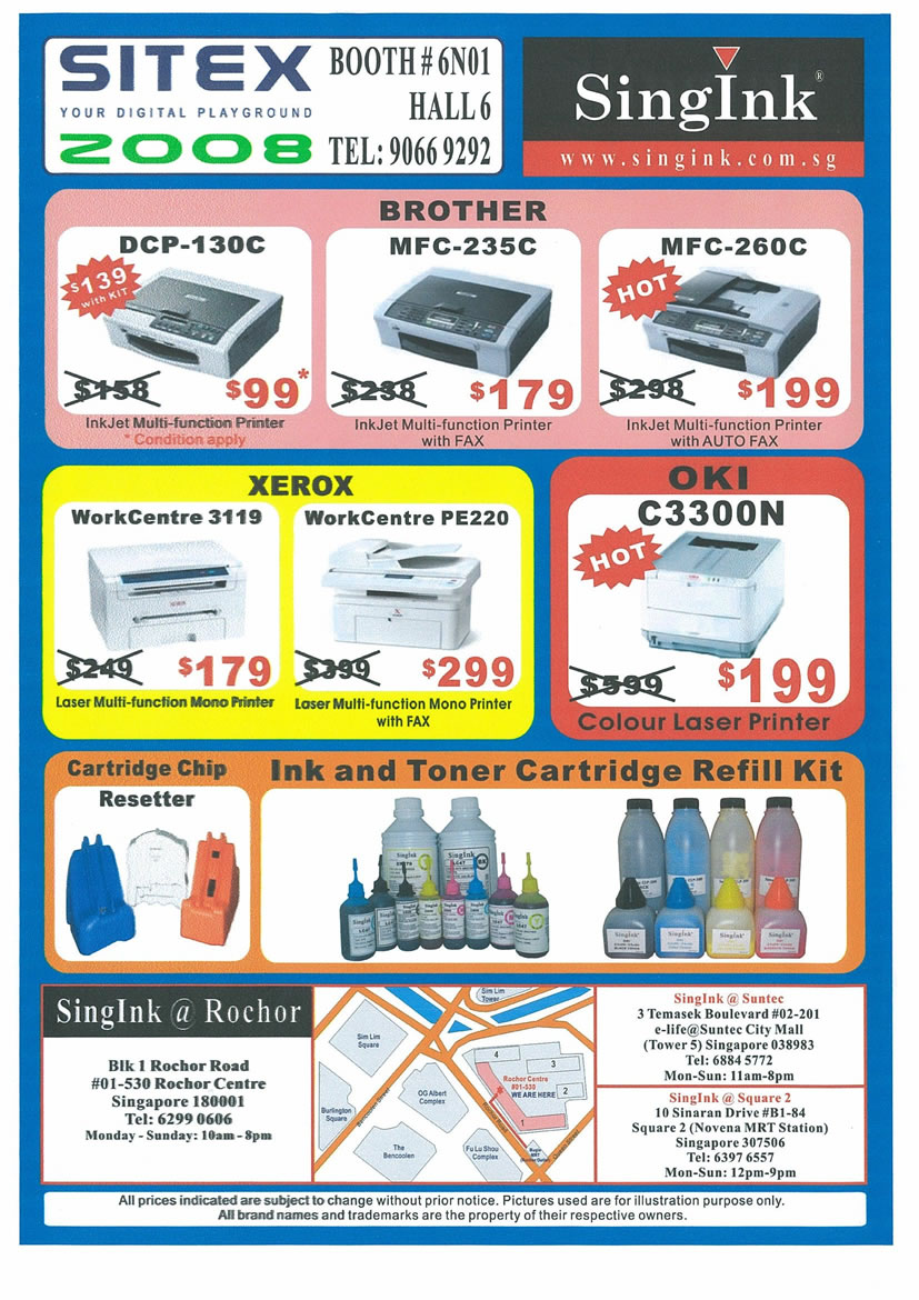 Sitex 2008 price list image brochure of SingInk - Vr-zone Tclong