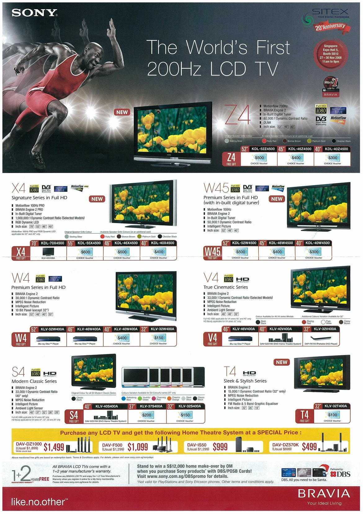 Sitex 2008 price list image brochure of Sony LCD TVs Page 1 - Vr-zone Tclong